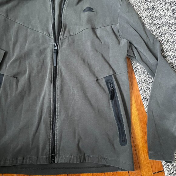 Nike Sportswear Tech Pack Fleece Jacket Olive Green - Picture 8 of 8